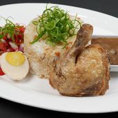 Fried Chicken with Garlic  Rice