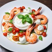 Gamberi Burrata