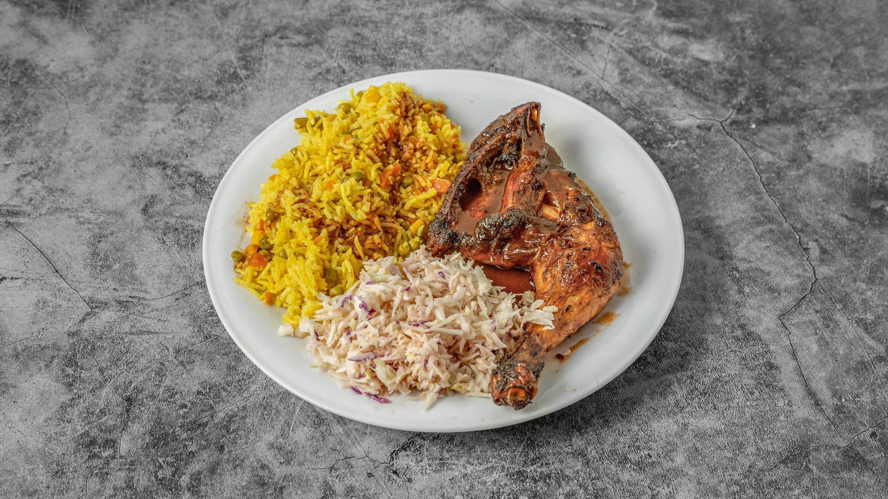 Jerk Chicken with Coleslaw