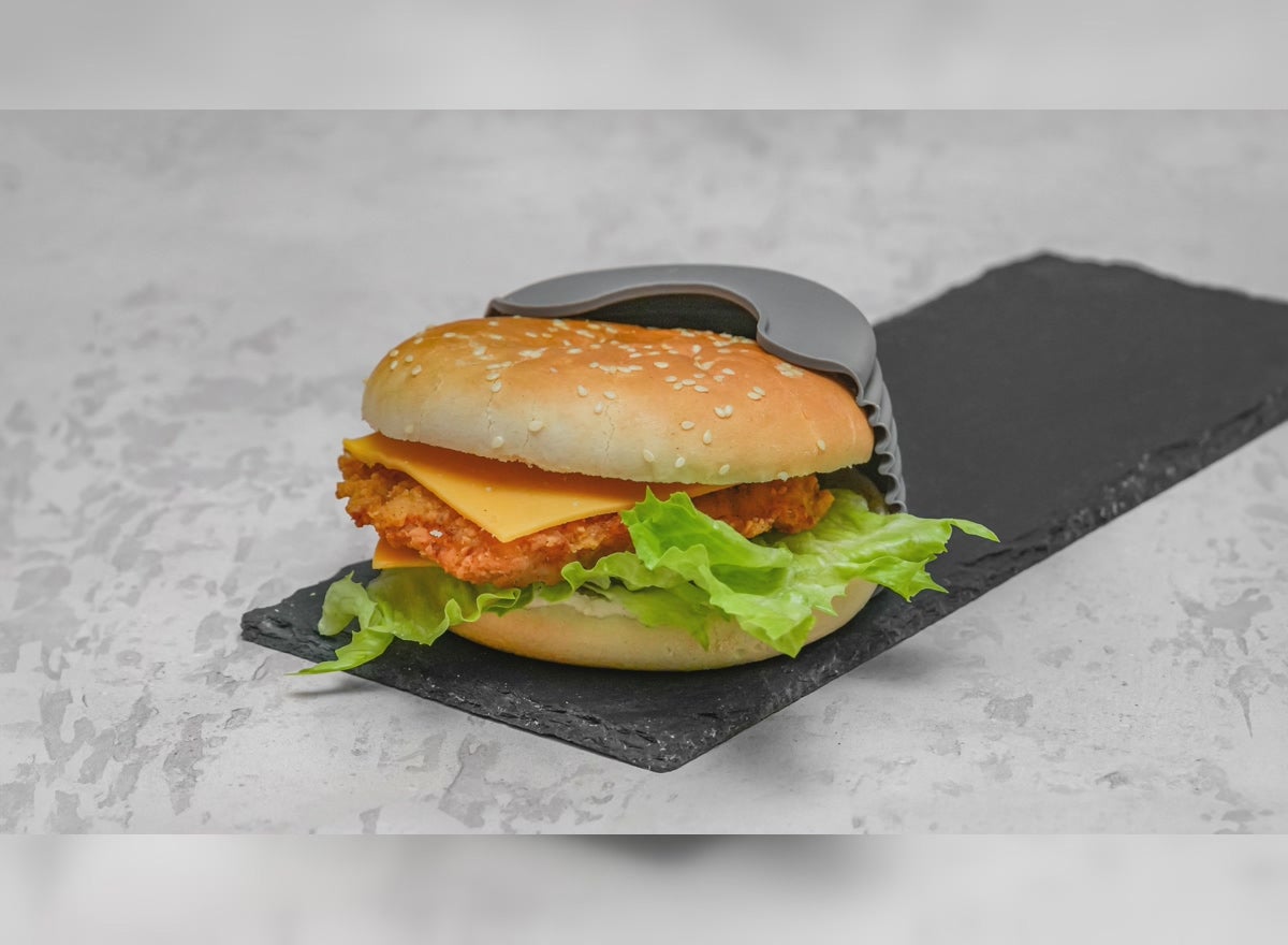 Chicken steak burger