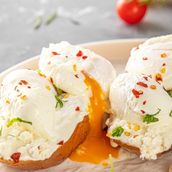 Labneh Goat Cheese with Poached Egg Toast