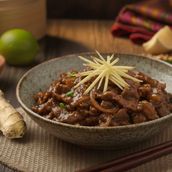 Fresh ginger beef