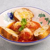 Veal Polpettine With Tomato Sauce & Crostini 