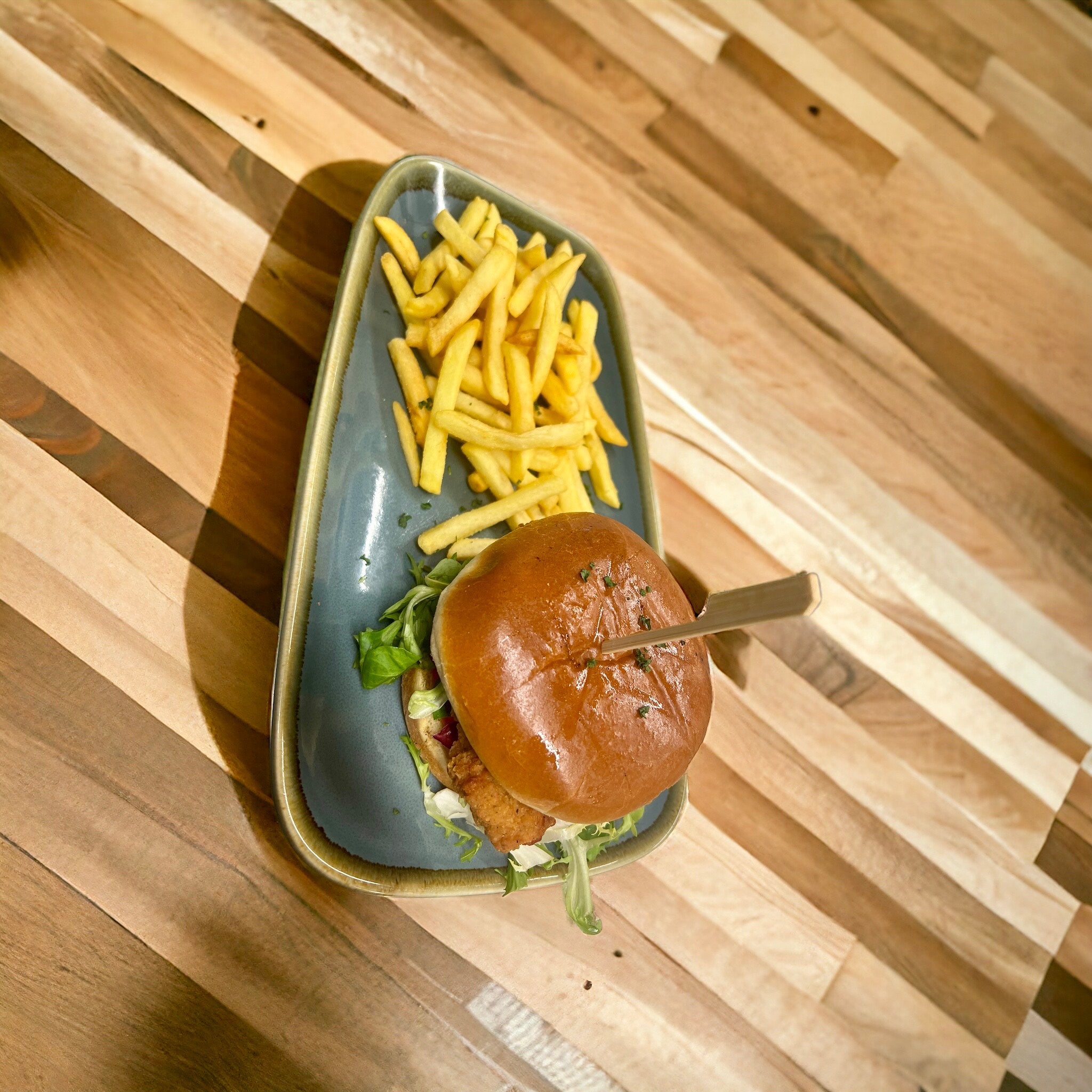 Southern Fried Chicken Steak Burger