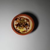 Labnah with mixed nuts