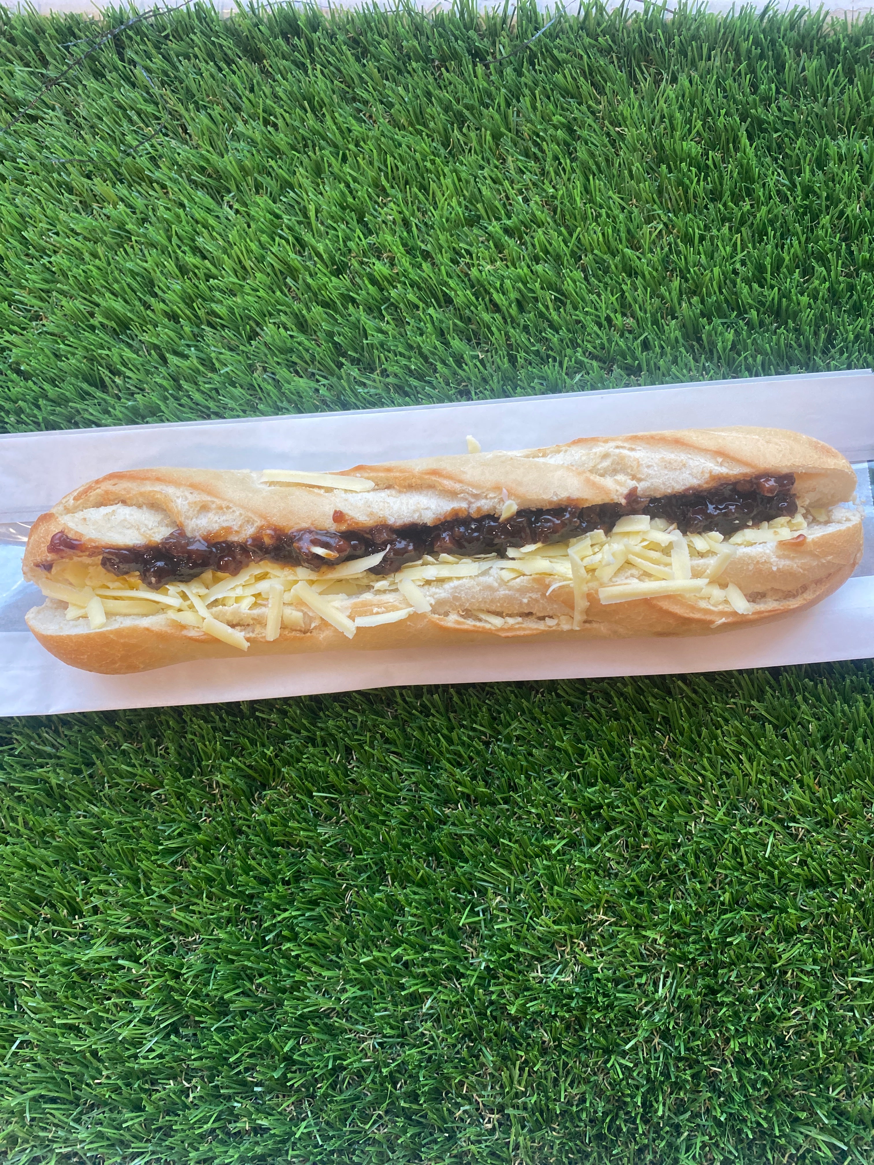 Cheese and Pickle Baguette