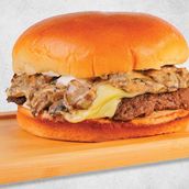 Swiss Mushroom and Cheese burger