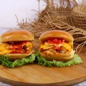 Mishkak Chicken Mini Double Burger 