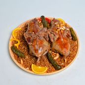 Egyptian Stuffed Pigeon with Soup And Rice Nuts 