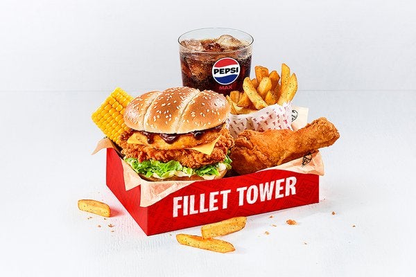 BBQ Fillet Tower Box Meal With 1 PC Chicken
