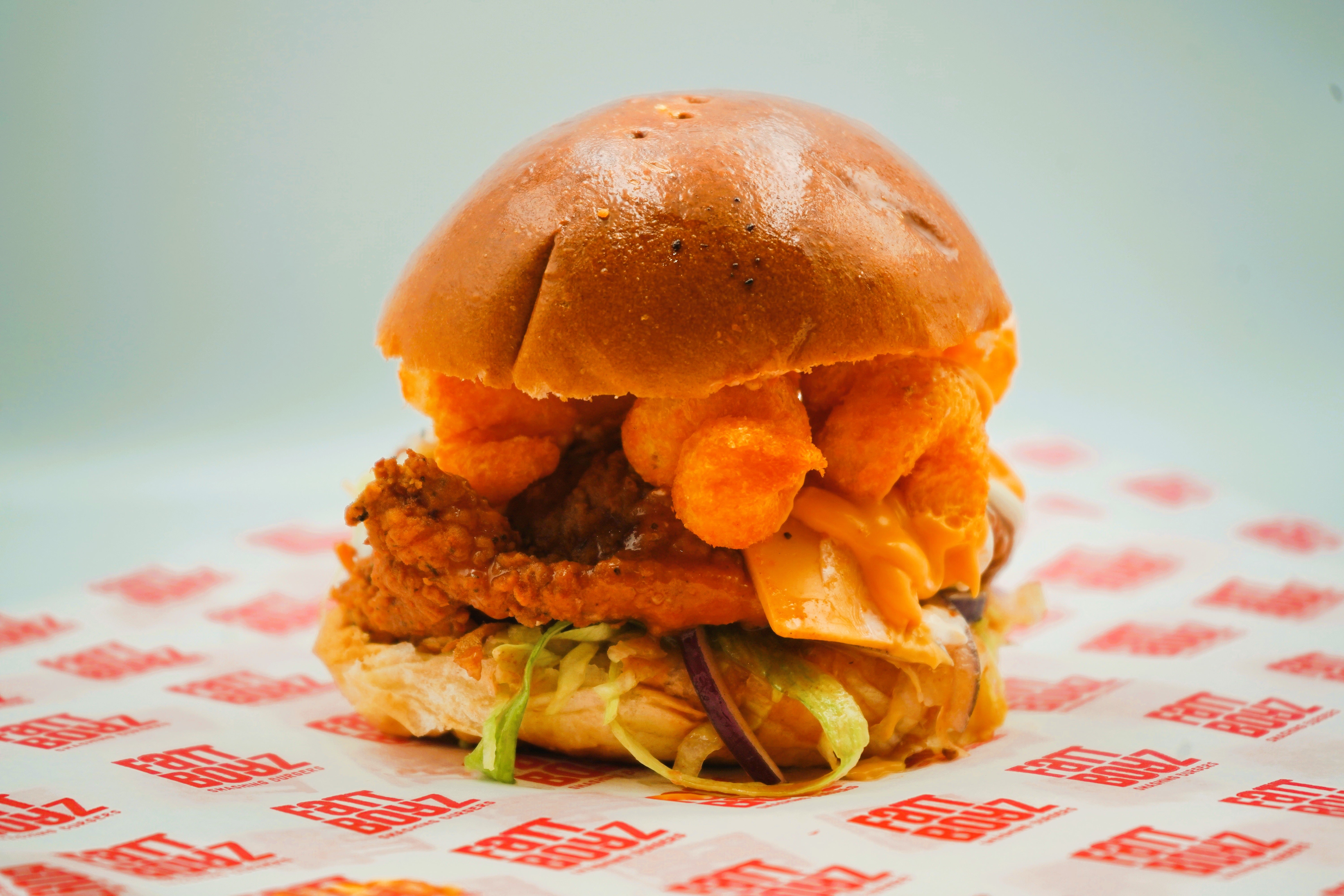Cheetos Chicken Burger