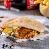 Pita Chicken Shawarma Combo With French Fries And Soft Drink 