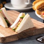 Beef Mortadella In White Toast Bread