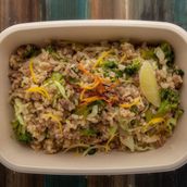  Steak With Brown Rice Platter