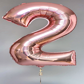 Rose Gold Number Balloons