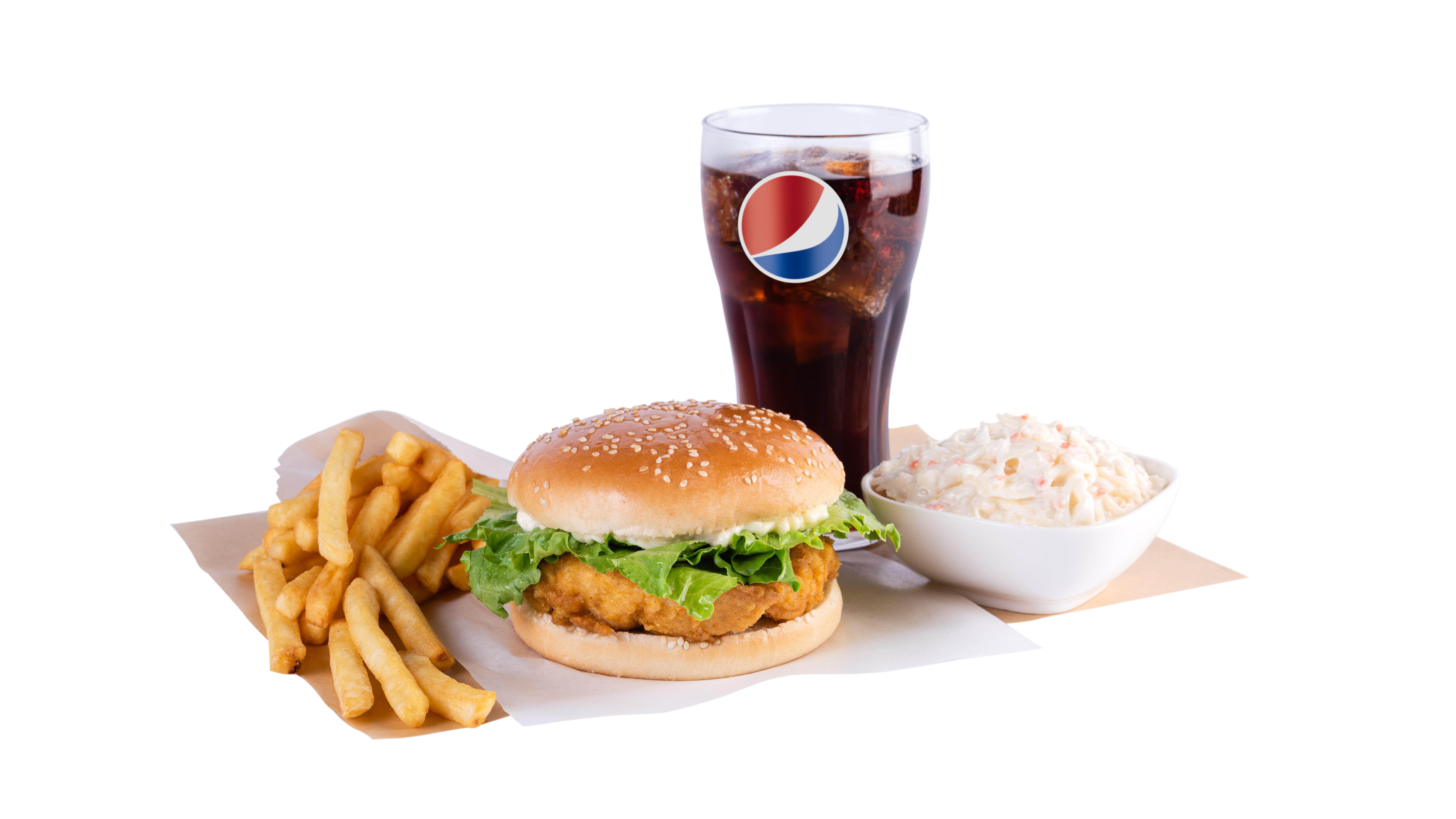 Fiery Buffalo Chicken Burger Meal