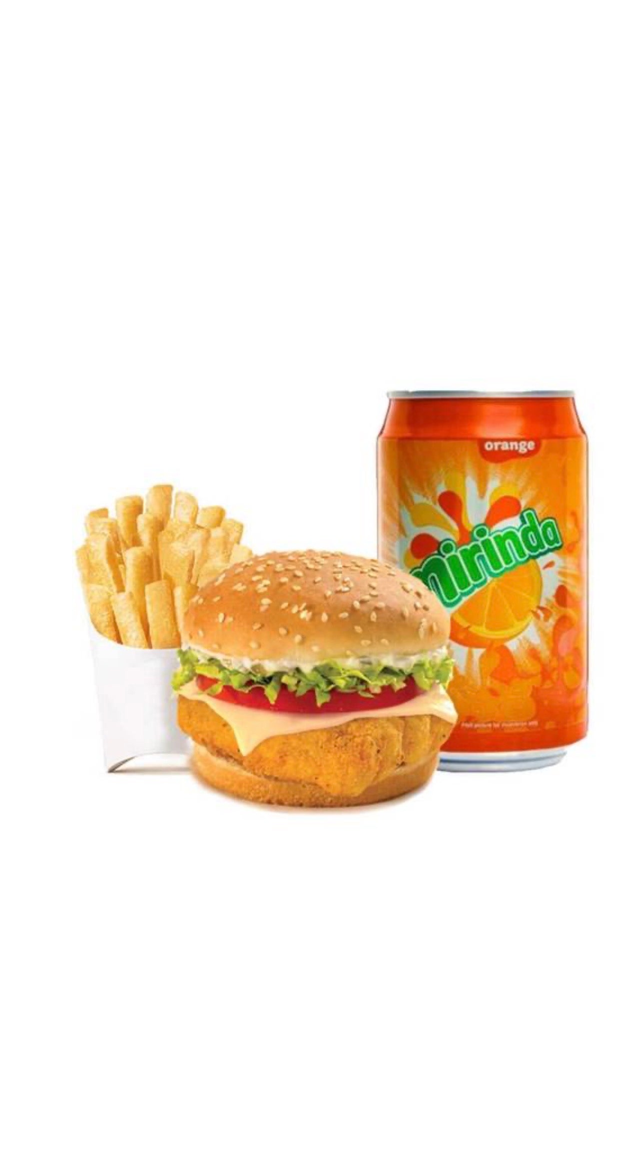 Vegi Burger Chips and Drink