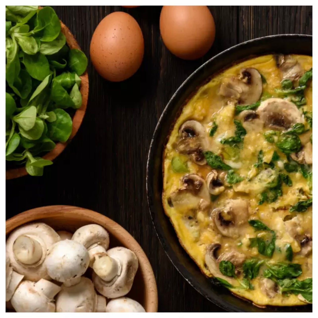 Special spinach  omelette