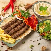  Grilled Meat Kebab with Appetizers Meal 