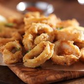 Fried Calamari With Spicy Sauce
