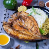 Grilled Fish w shark meal