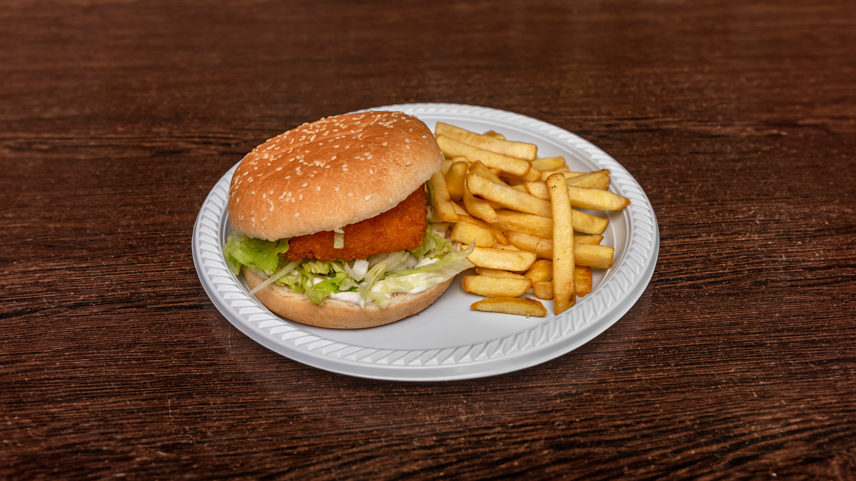 Fish Burger On Its Own