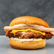 Swiss chicken burger