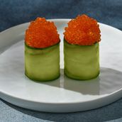 Tobiko Cucumber Gunkan