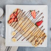 Nutella Crepe with Banana  Strawberry