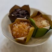Lemon filled mini muffin
