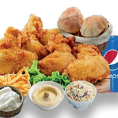 4 Pieces Of Broasted With French Fries And Hommus