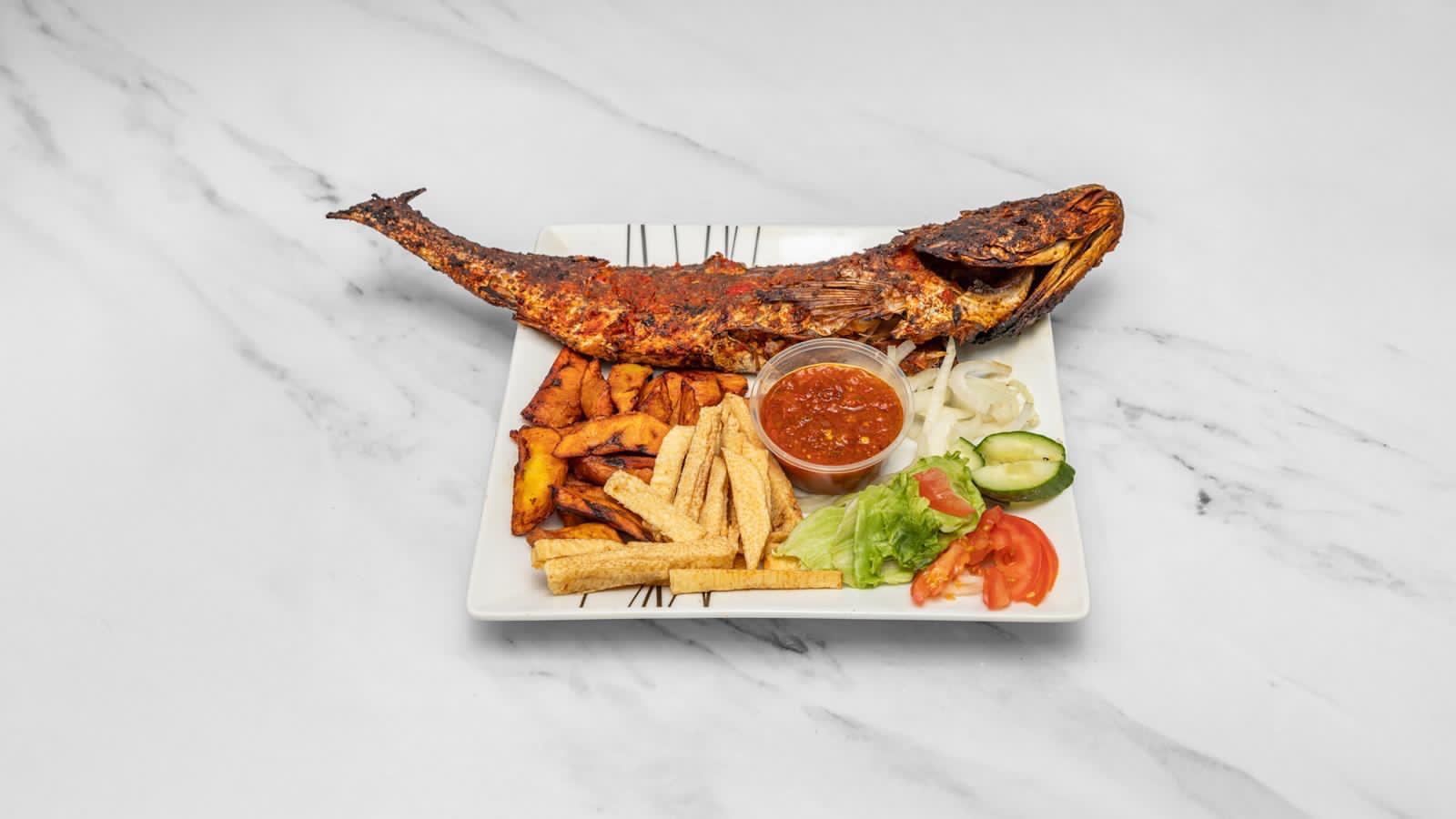Grilled Fish Croaker with Side