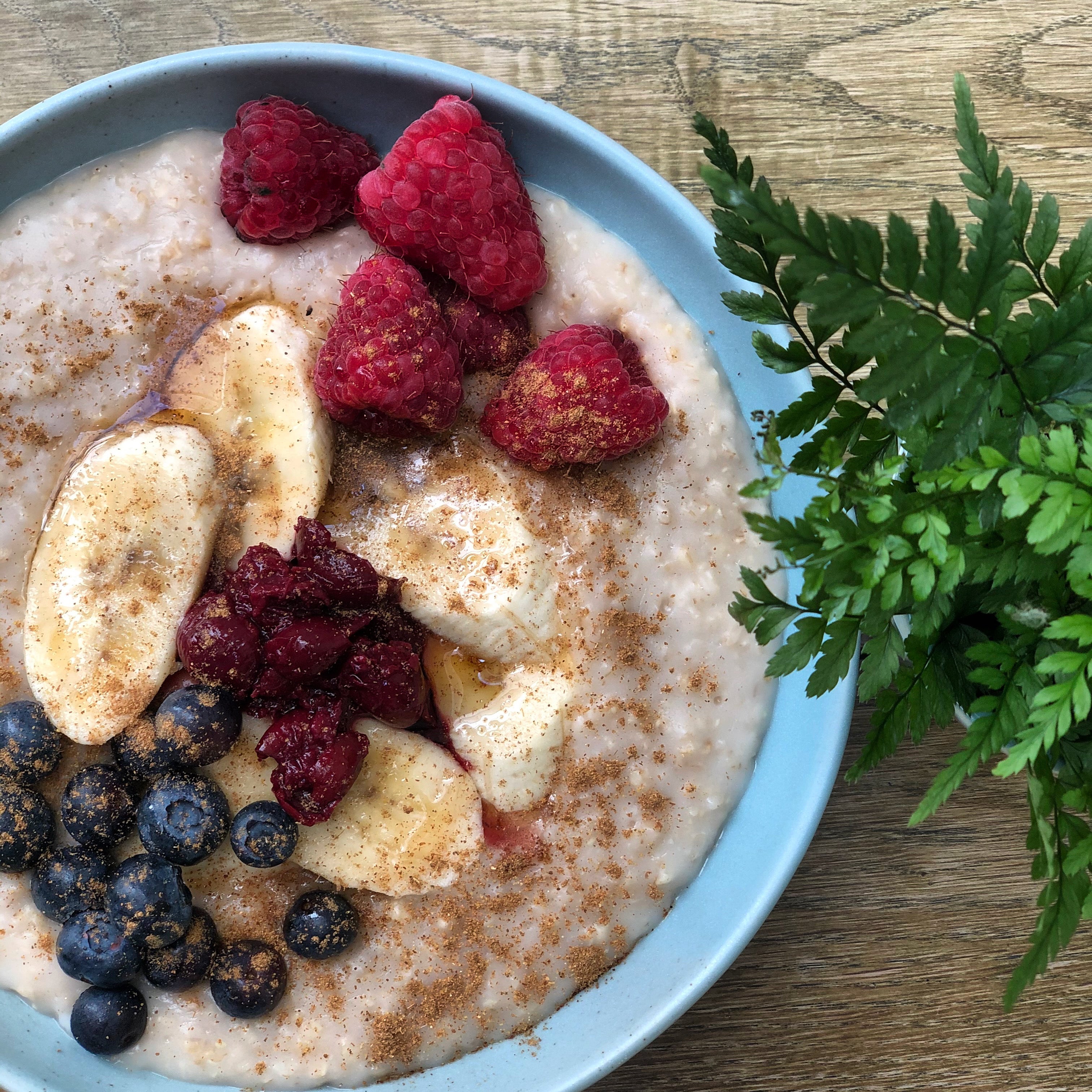 Cinnamon Infused Porridge (GF, PB)