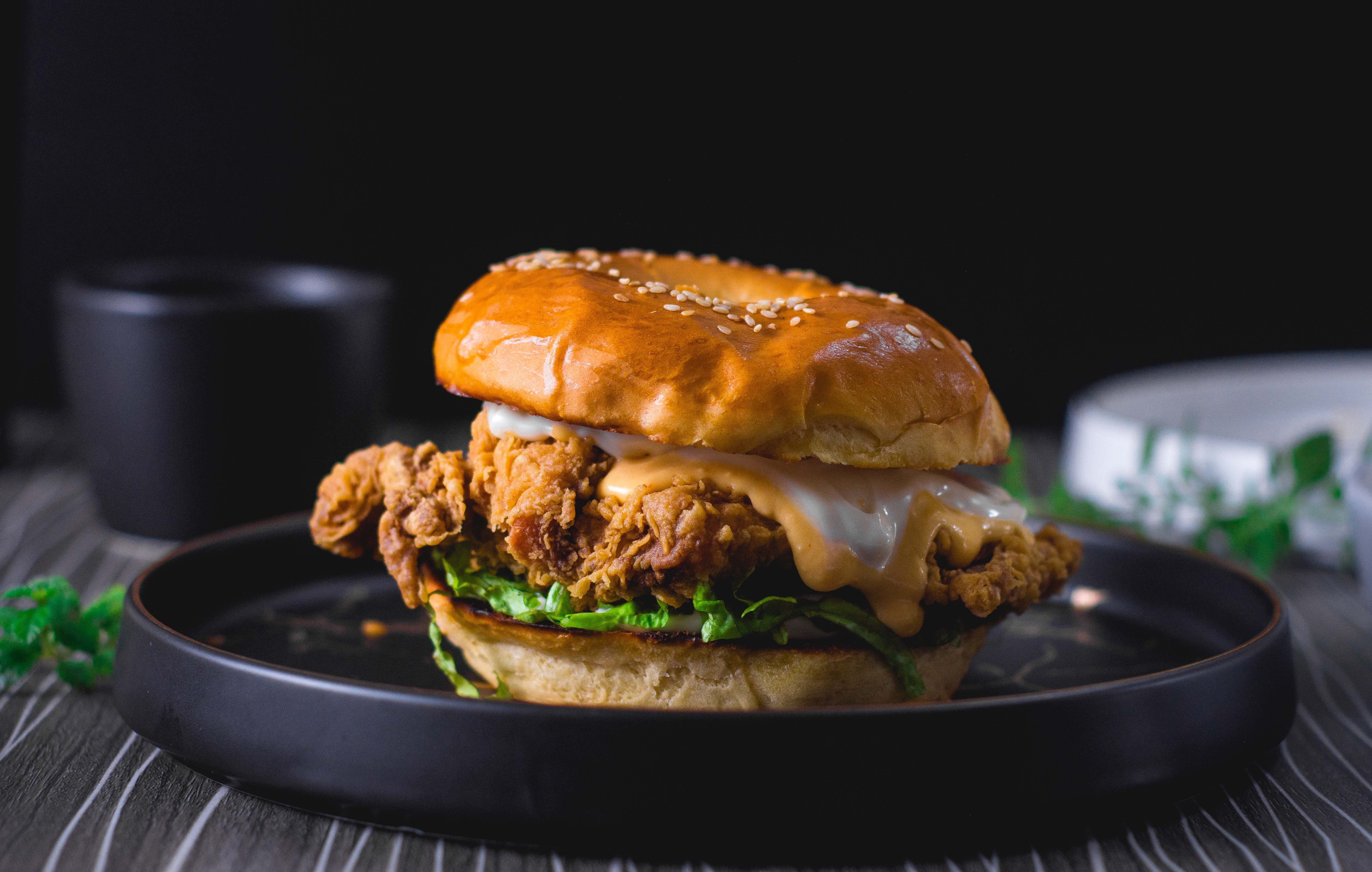 Hot honey chicken burger