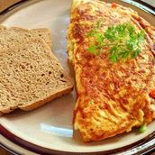Chicken Omelette On Toast