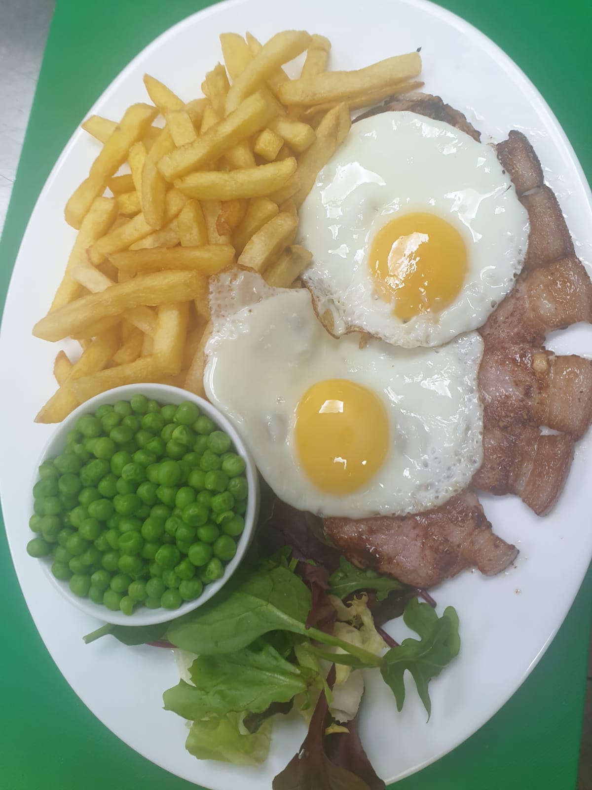 Gammon Steak, 2 Eggs & Chips