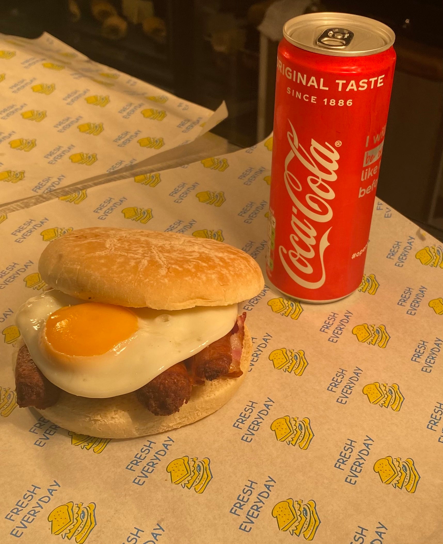 Breakfast Bap or Filled Soda