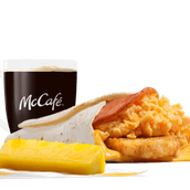 Egg N' Hash Brown Wrap Meal with Pineapple Stick