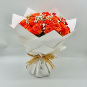 40 Orange Rose Bouquet D22