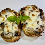 Bruschetta With Mushrooms And Mozzarella