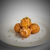 Potato balls with chicken