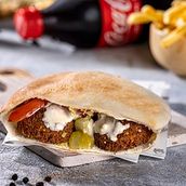 Pita Falafel Sandwich With French Fries And Soft Drink 