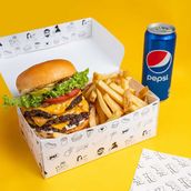 Cheesy Cheese Burger Combo