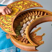 Wooden Ramadan Crescent -- Mix Luxury Sweets