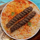 Biryani Rice With Hunzai Kabab