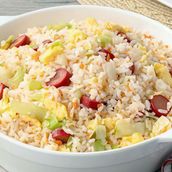 Hotdog Fried Rice Omelette