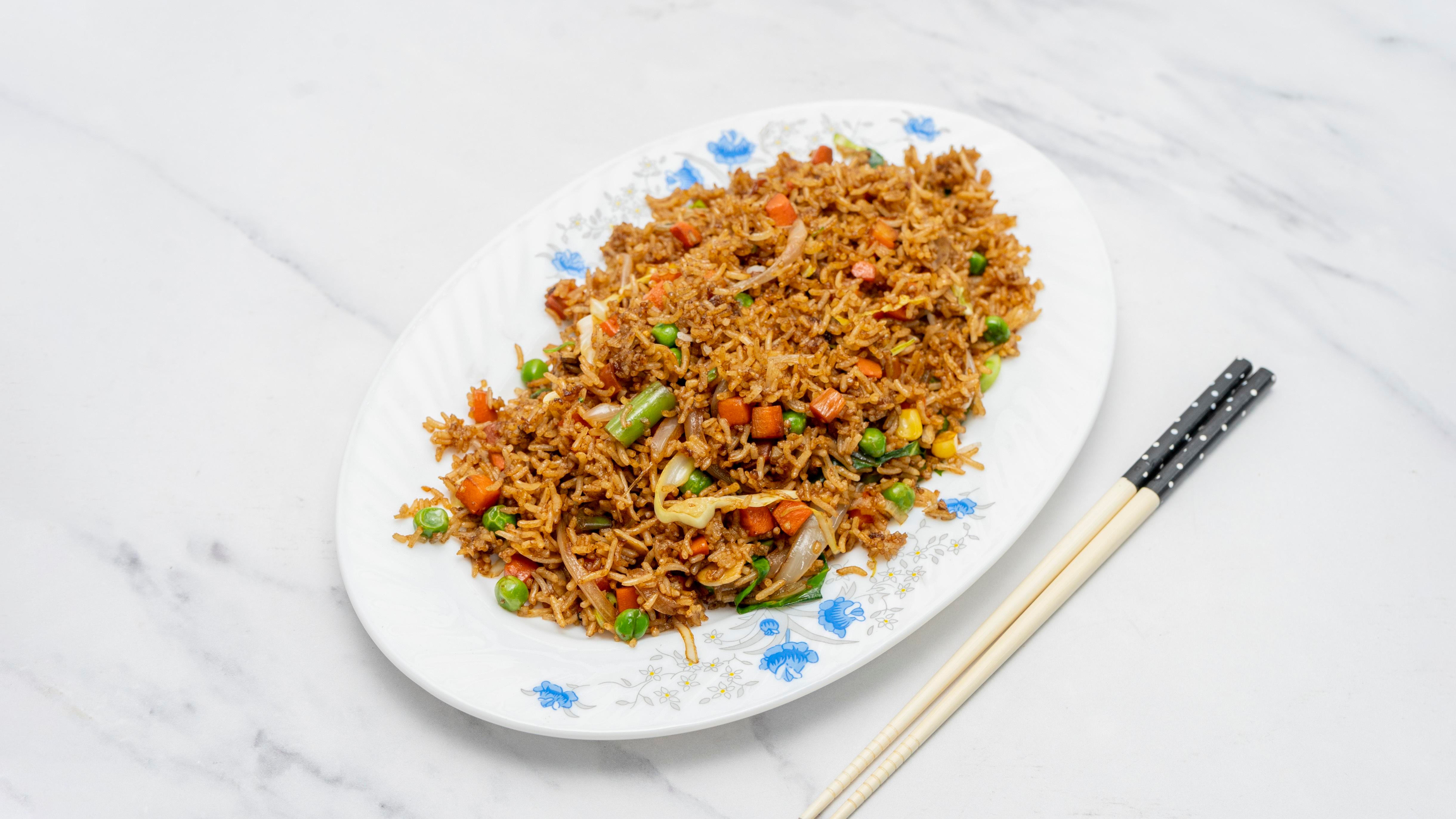Stir fried vegetables Rice