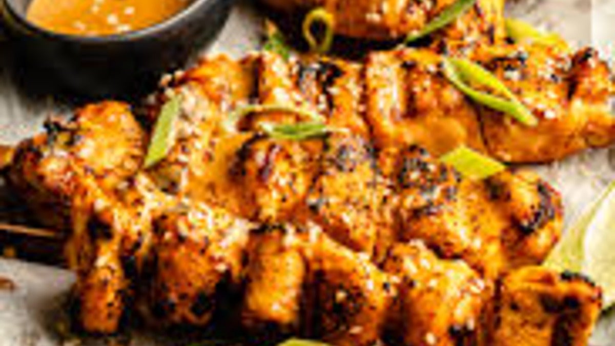 Chicken Satay on Skewers