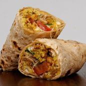 Falafel and potato chapati
