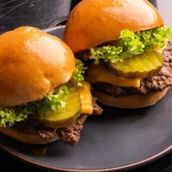 Mini Beef Burger With French Fries